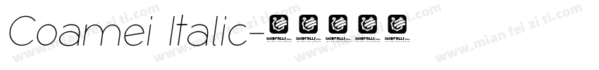 Coamei Italic字体转换